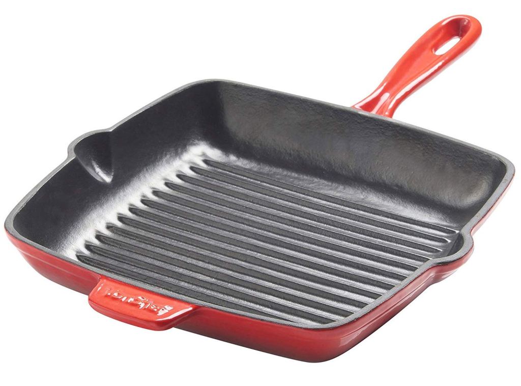 VonShef 26cm Cast Iron Griddle Pan